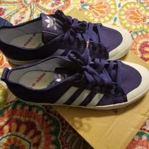 Purple sneakers